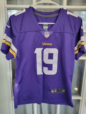 Womans Minnesota Vikings #19 THIELEN Purple Football Jersey
